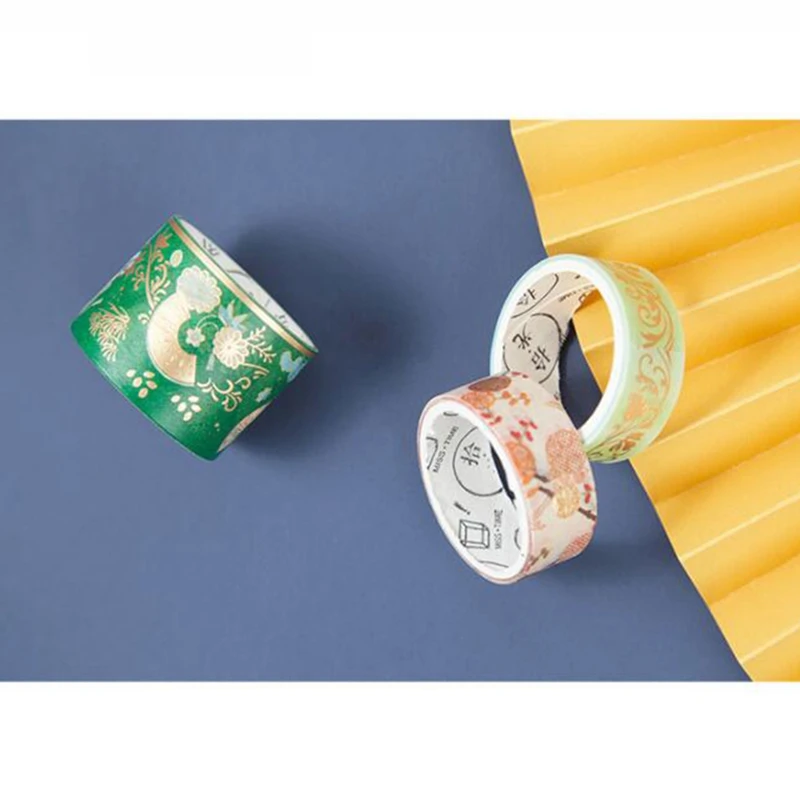 

20 Pcs/Set Vintage Gold Foil Washi Tape Set Adhesive Tape DIY Scrapbooking Sticker Label Japanese Stationery