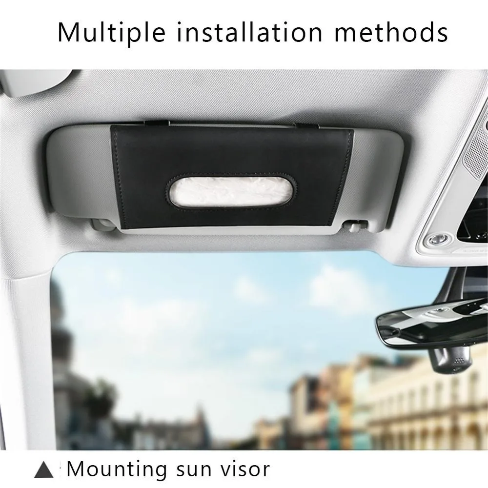 Автомобильная коробка из искусственной кожи картонная для салфеток на