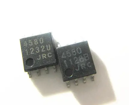 10 шт./лот NJM4580M JRC4580 4580D 4580 лапками углублением SOP-8 двойной операционный усилитель |