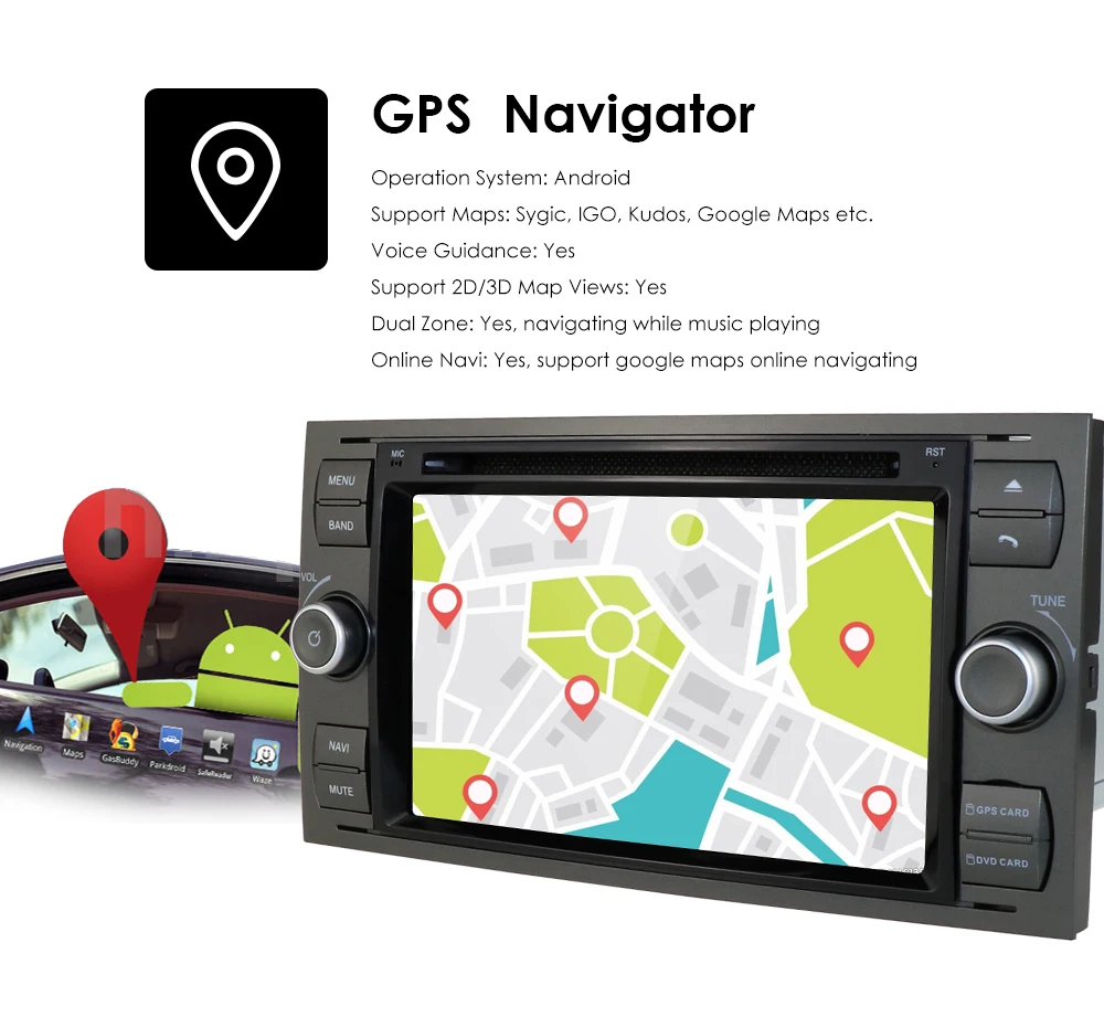 Автомагнитола 2 Din Android 10 DVD GPS стерео для Ford Mondeo S-max Focus C-MAX Galaxy Fiesta форма Fusion