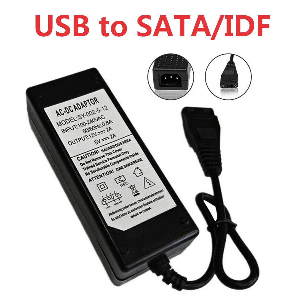 12V/5V 2.5A IDE/SATA Питание адаптер жесткого диска Sata/HDD/CD-ROM AC DC компьютерные