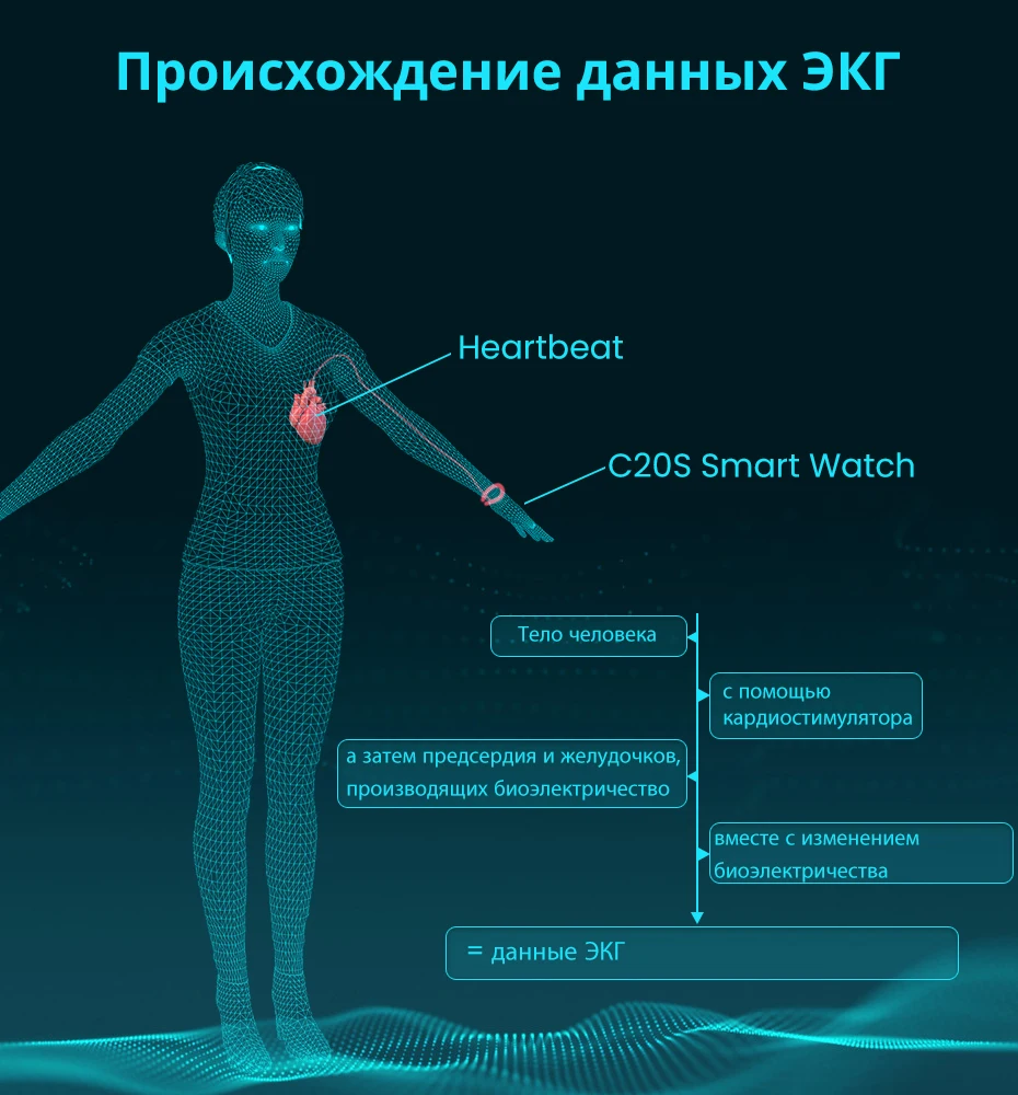 Makibes C20S, браслет на запястье для измерения артериального давления, монитор сердечного ритма, ЭКГ PPG, умный браслет, часы, фитнес-трекер, браслет для здоровья