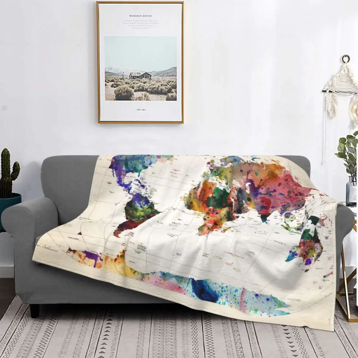 

World плед с принтом карты коралловый флис плюшевые весенние/осенние атласные цветные Дышащие Ультра-мягкие Пледы для кровати офиса ковер