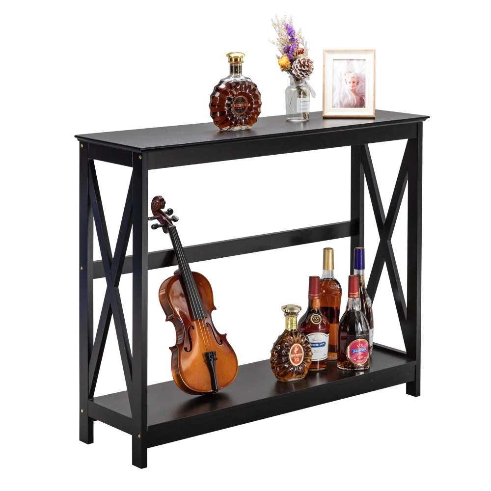 

BUYTOO Side Cross Porch Table Black