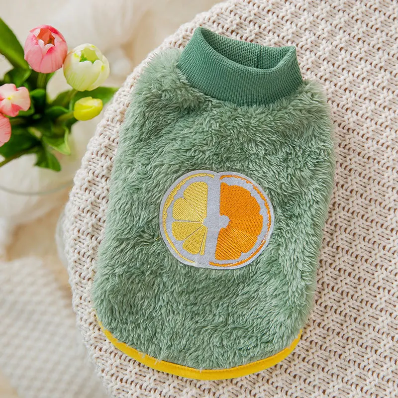 

Dog Fruit Print Sleveless Vest for Small Dogs Chihuahua Yorkies Puppy Thick Warm Vests French bulldog Pet Winter Clothes Costume