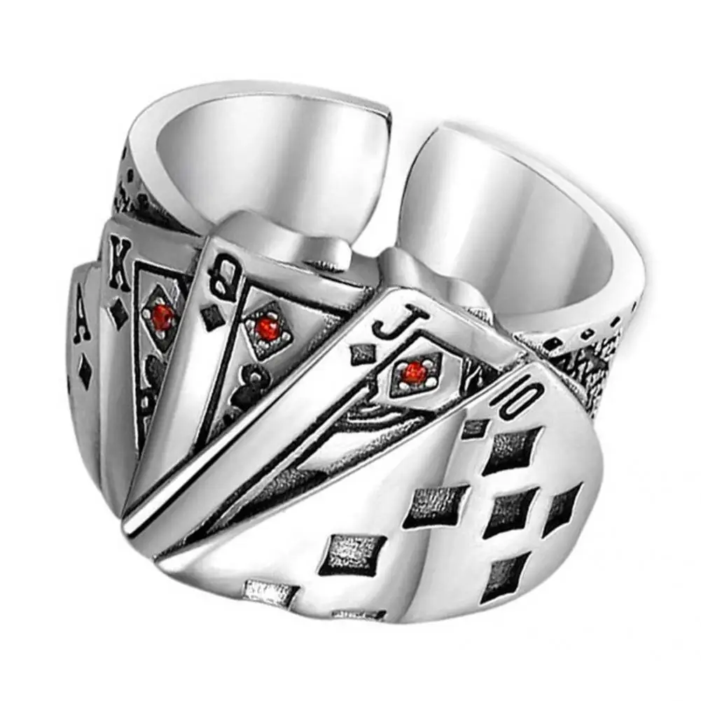 

Hip Hop Plated Silver Adjustable Opening Punk Finger Ring Classic Gift