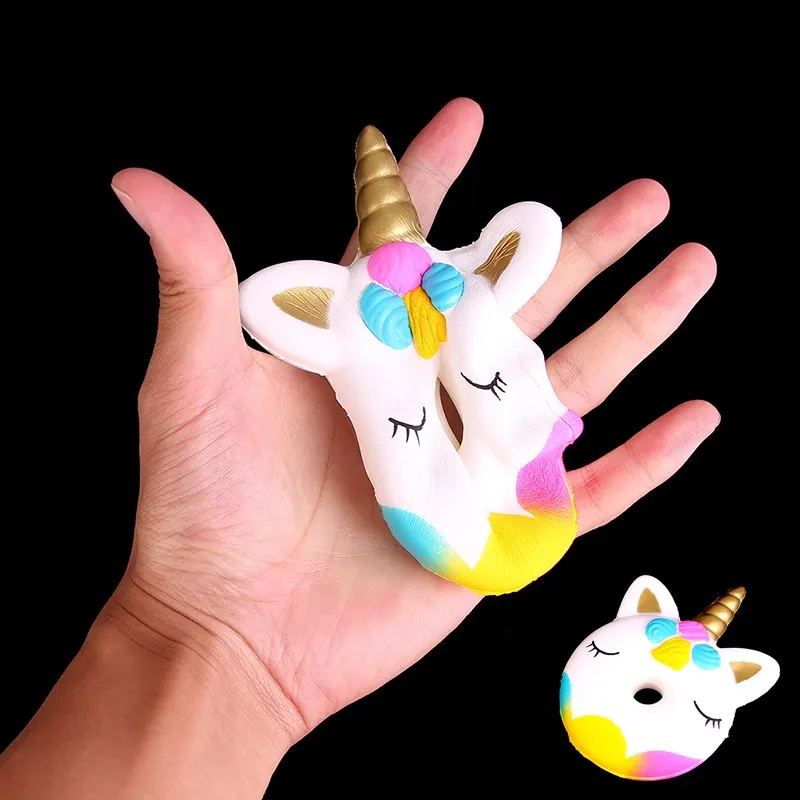 Милая Реалистичная игрушка единорога мягкая игрушка-пончик для снятия стресса