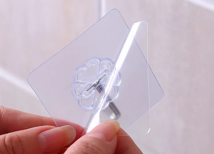 1 шт. простой и стильный нано-крючок многоцелевой кухонный прозрачный Круглый Не