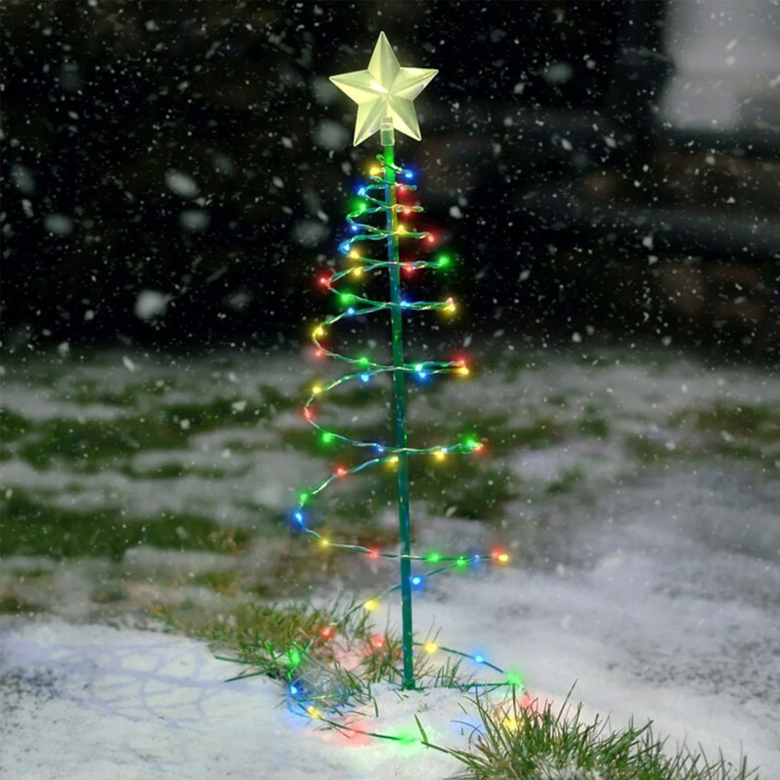Christmas Decoration Solar Led Tree Holiday Scene Navidad Merry Decorations For Home | Дом и сад