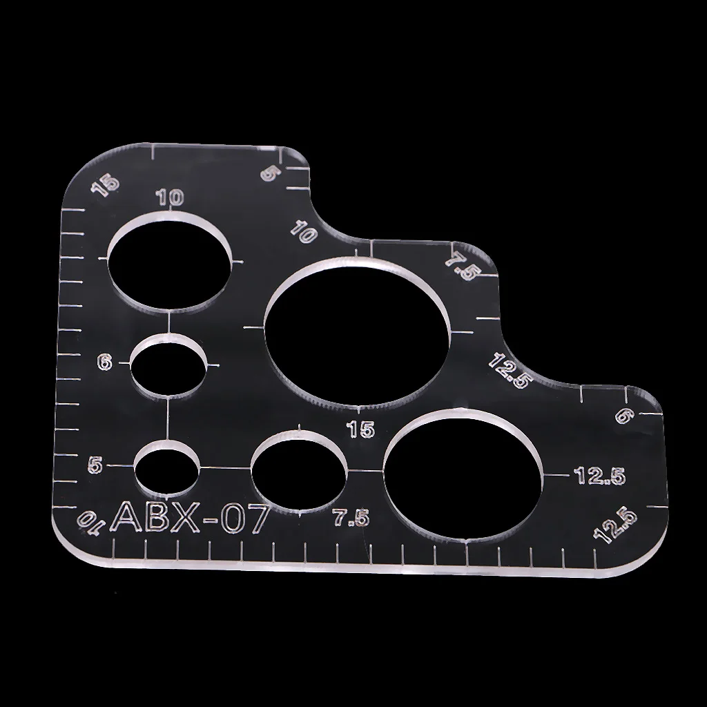 

1Pcs Clear Acrylic Stencil Circle Corner Template For Leather Crafts Making