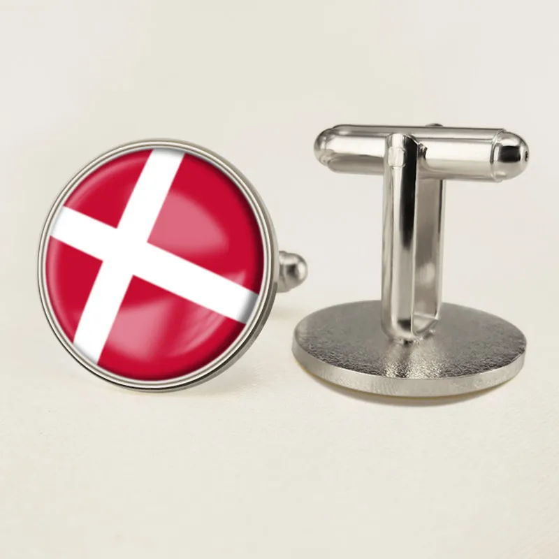 Герб Дании датская карта флаг Государственный герб запонки|Зажимы для галстука и
