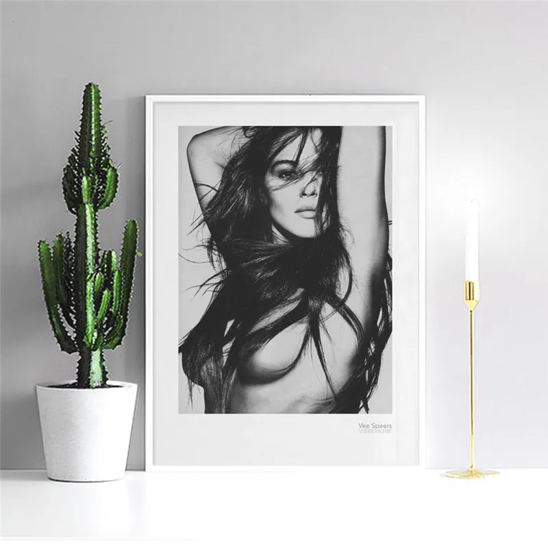 

Sexy Girl Canvas Paintings New York Black And White Female Wall Art Pictures For Living Room Quotes Home Decor Print Unframed