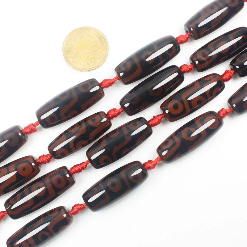 6pcs ,Multi-Color 10x30mm Antique Tibet Dzi agates Beads,For DIY Necklace Bracelat Jewelry Making !