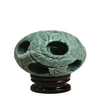 56mm splendiferous chinese jade hand carved 3 layers puzzle ball
