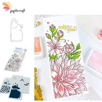 miss your smile slimline stamps and dies set new arrival 2021 scrapbook diary decoration flower plant stencil embossing template