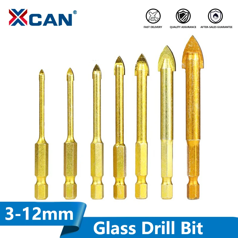 Сверла XCAN карбидные с титановым покрытием 1 комплект|drill bit set|glass drill bits setglass |