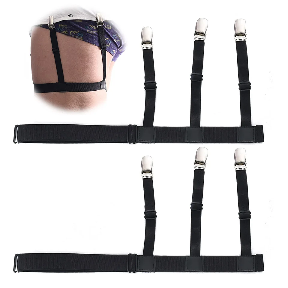 

1Pair Male Shirt Garters Stays Business Suspenders Braces Men's Garter Belt