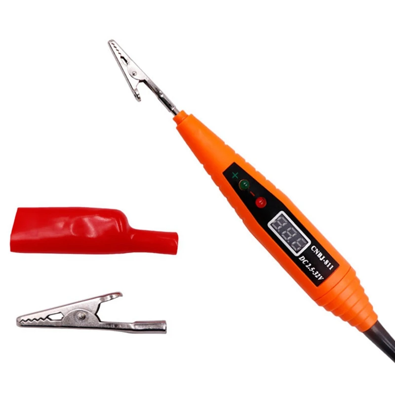 2.5-32V Spring Line Car Digital LCD Electric Voltage Tester Pen LED Light Probe Detector For Motorcycle Automotive Tools | Автомобили и