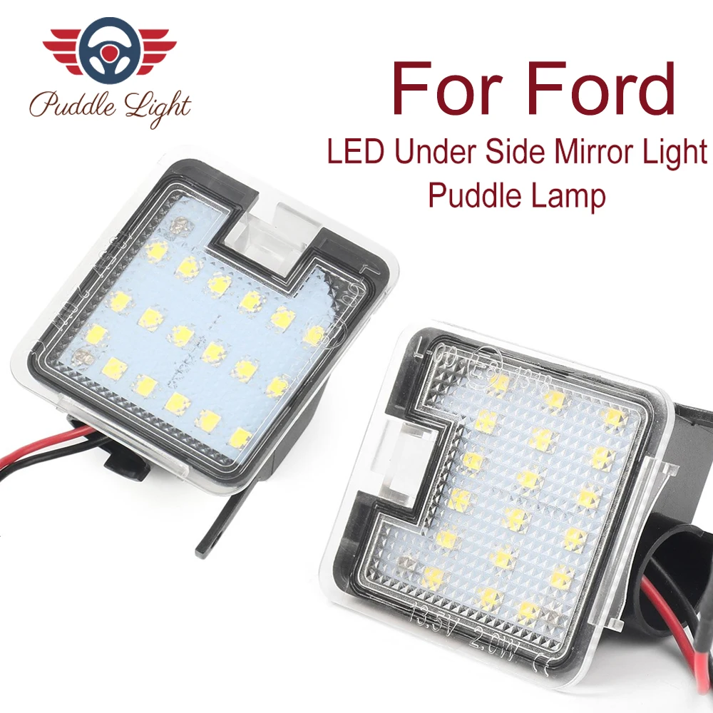 2x LED Under Side Mirror Puddle Light for Ford C-max Focus Kuga Escape Mondeo IV S-Max LED Courtesy light Super Bright
