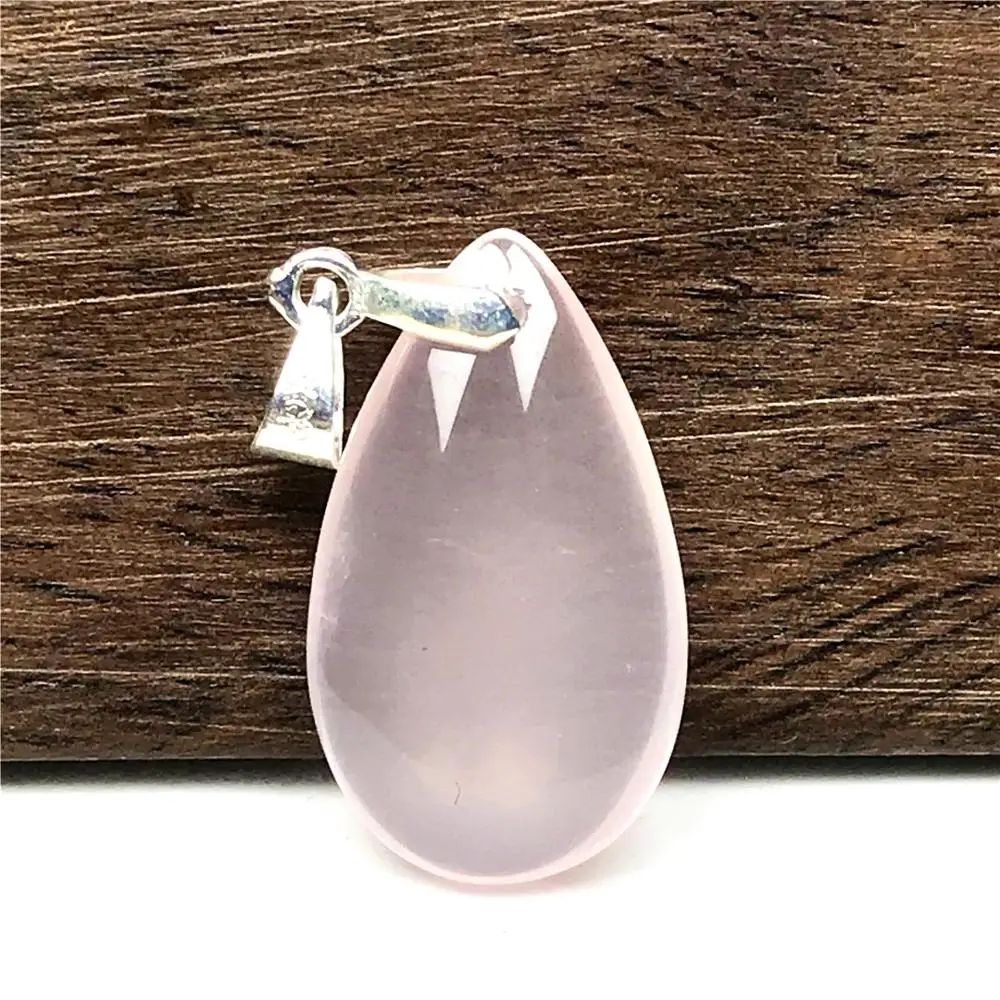 Подвеска из натурального мозамбикского розового кварца для женщин и мужчин