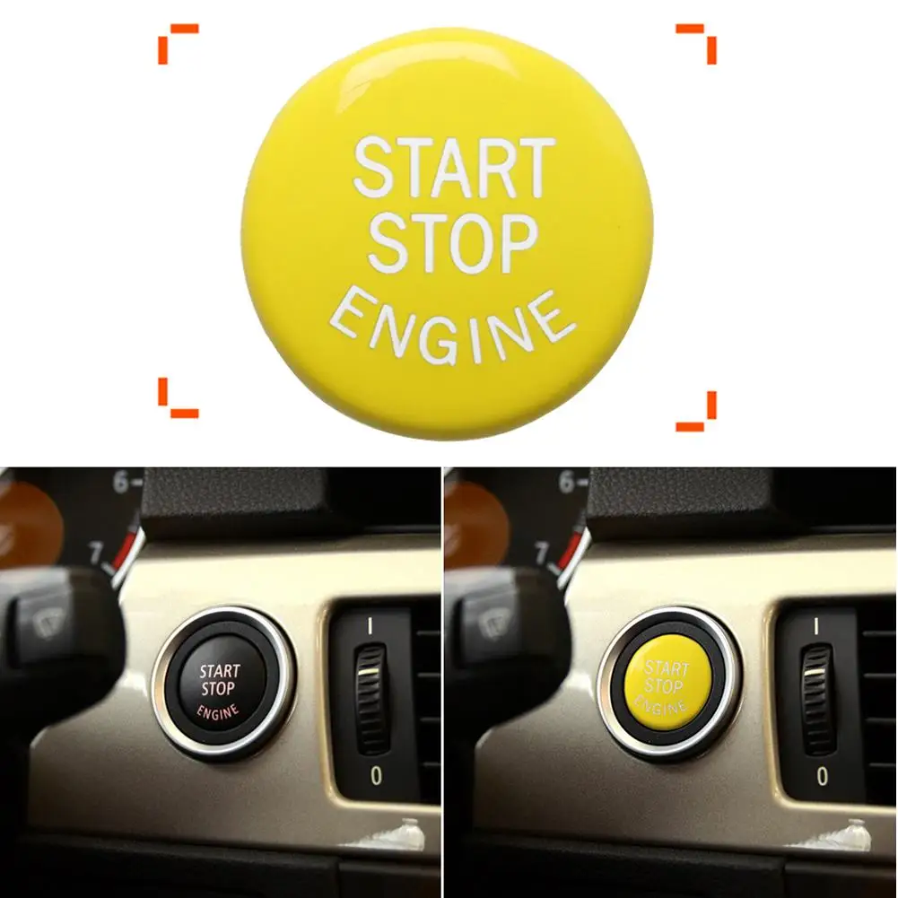 

Yellow Car Engine Start Stop Switch Cap Fit for BMW 1 2 3 4 5 6 7 8 E-Chassis E46 E60 E90 E92 E81 E82 E87 E88 E28 E63 E36 E23