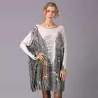 Женская футболка с длинным рукавом и графическим принтом, свободного покроя