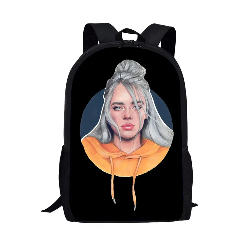 THIKIN Billie Eilish 3 шт./компл. Рюкзак Back To School детская книга мешок для маленькой девочки распылитель ранцевого типа для подростков Mochila Escolar - Цвет: as picture