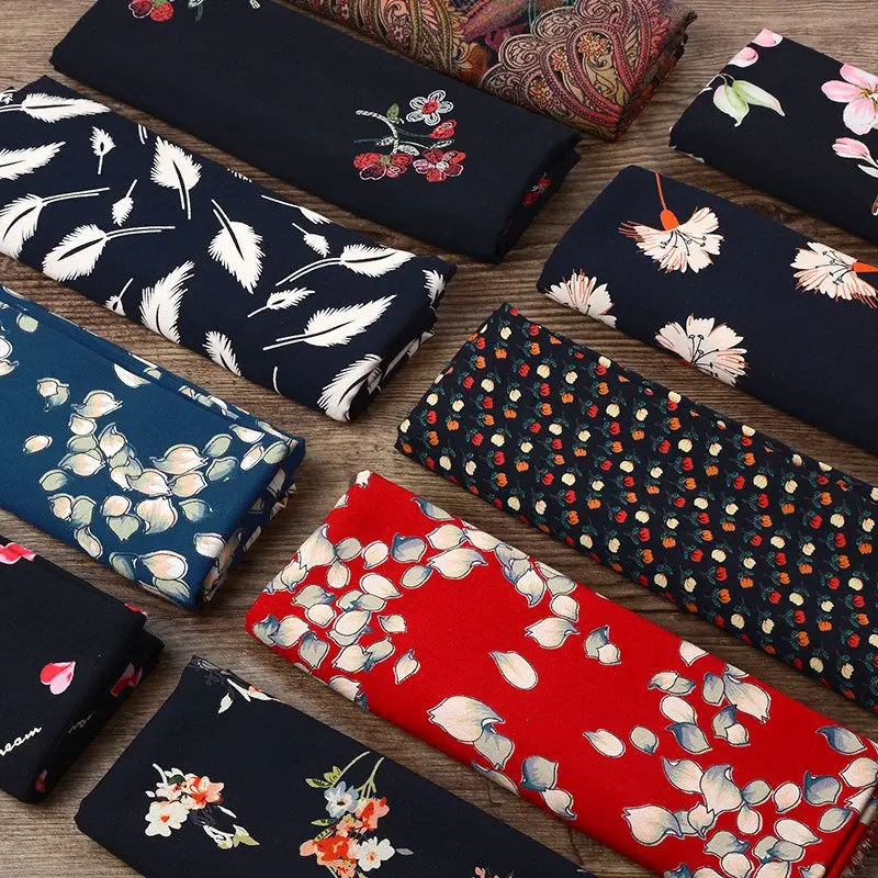 

Мульти-дизайн 100% вискоза ткань для лета платье метр цветочный принт Мягкая вискоза дышащая ткань детская ткань 143 широкий