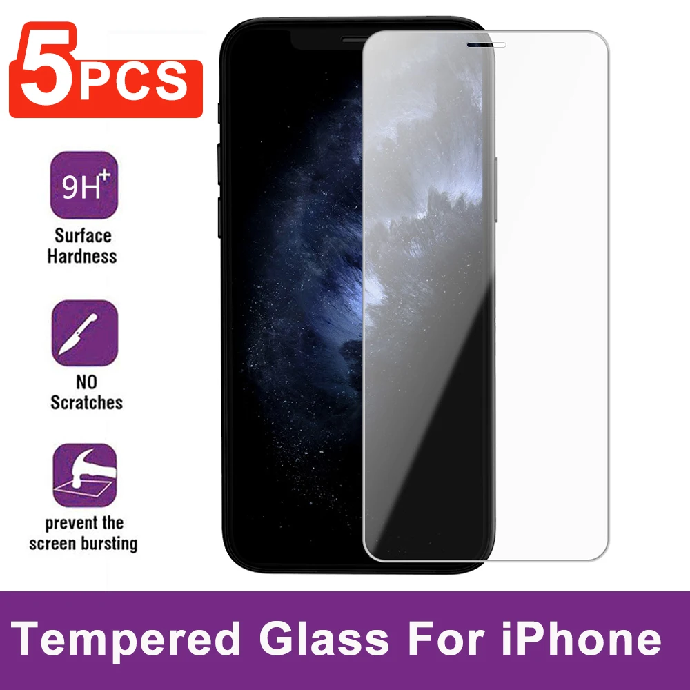9H защита экрана из закаленного стекла для iPhone 4 4S 5 5S SE 5C 6 6S 7 8 Plus X XR XS Max 11 Pro Flim