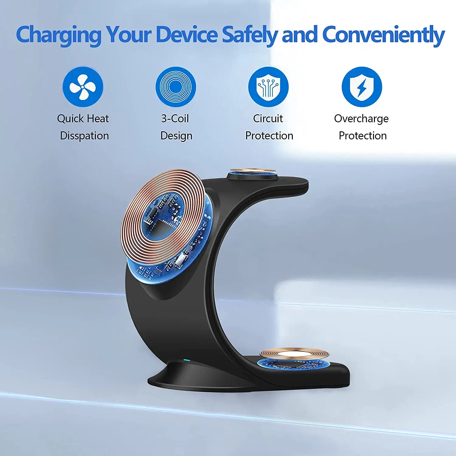 3in1 15w magnetic wireless charger fast charging station for apple iphone 13 12 pro max airpods 2 3 4 apple watch 2 3 4 5 6 7 free global shipping