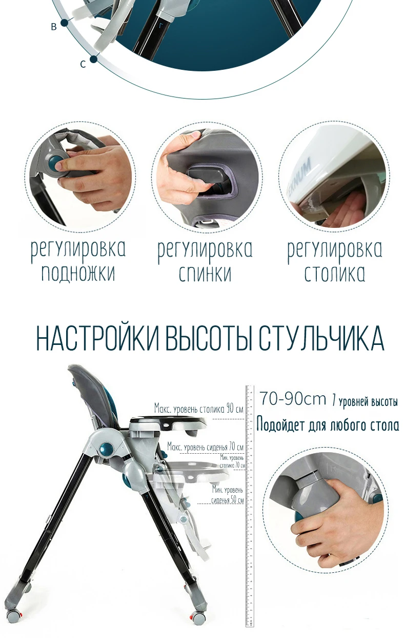 Teknum Складной стул для кормления детей стул-трансформер