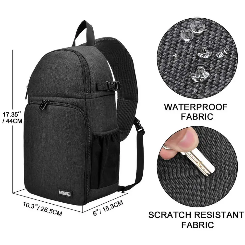 CADeN Camera Bag Large Capacity Waterproof Shockproof Backpack for Canon Sony Nikon Fuji Pentax SLR DSLR Lens Tripod | Электроника