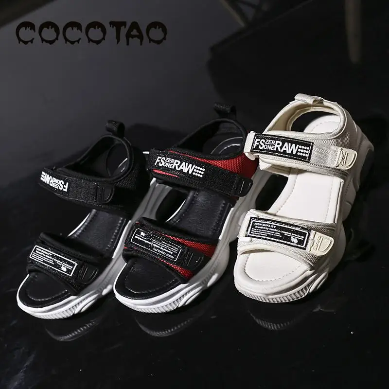 2019 весна и новые летние застежка-липучка на толстой мягкой подошве с толстая