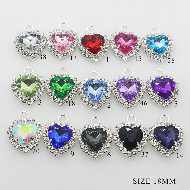 10 шт./партия металлические пуговицы в форме сердца |