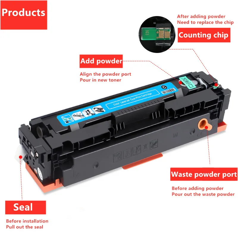 YLC совместимый тонер картридж 540A CB540A CB541A CB542A CB543A для принтера HP Color LaserJet CP1215 CP1515n