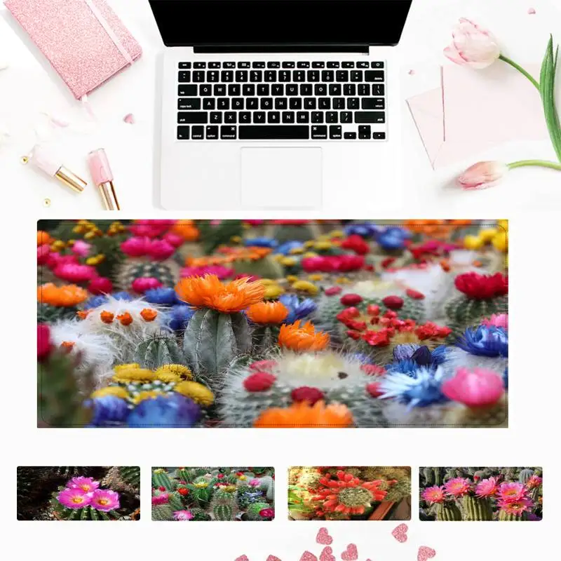 

Lock Edge Flower Cactus Mouse Pad Laptop PC Computer Mause Pad Desk Mat For Big Gaming Mouse Mat For Overwatch/CS GO