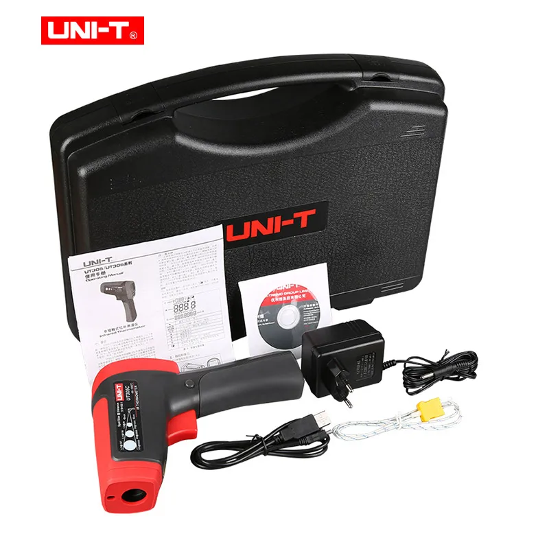 

UNI-T UT305A/UT305C Handheld Industrial Grade Infrared Thermometer;Data Logging/USB Interface/High and Lower Alarm/LCD Backlight