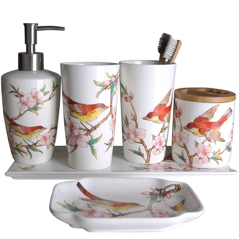 Керамический дозатор мыла для ванной комнаты держатель зубной щетки чашка с