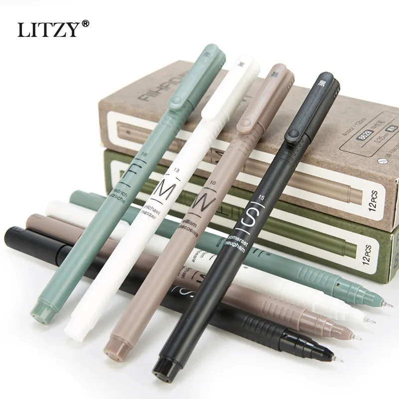 4 шт. милая гелевая ручка черные голубые чернила новая кавайная нейтральная