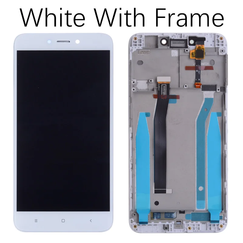 White with Frame Дисплей для XIAOMI Redmi 4X / 4X Pro / 4X Prime LCD в сборе с тачскрином на рамке 5.0'' черный белый золото - Цвет: White with Frame