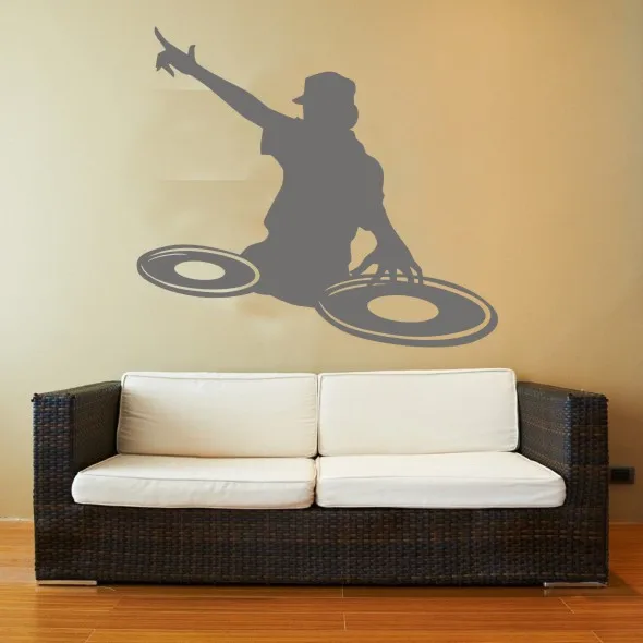 Диско наклейки на стену виниловые DJ музыка Молодежная Ди Джей ночные клубы | Дом и