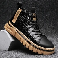 winter warming with fur mens ankle boots four season trend lace up outdoor mens work shoes high quality microfiber mens boots