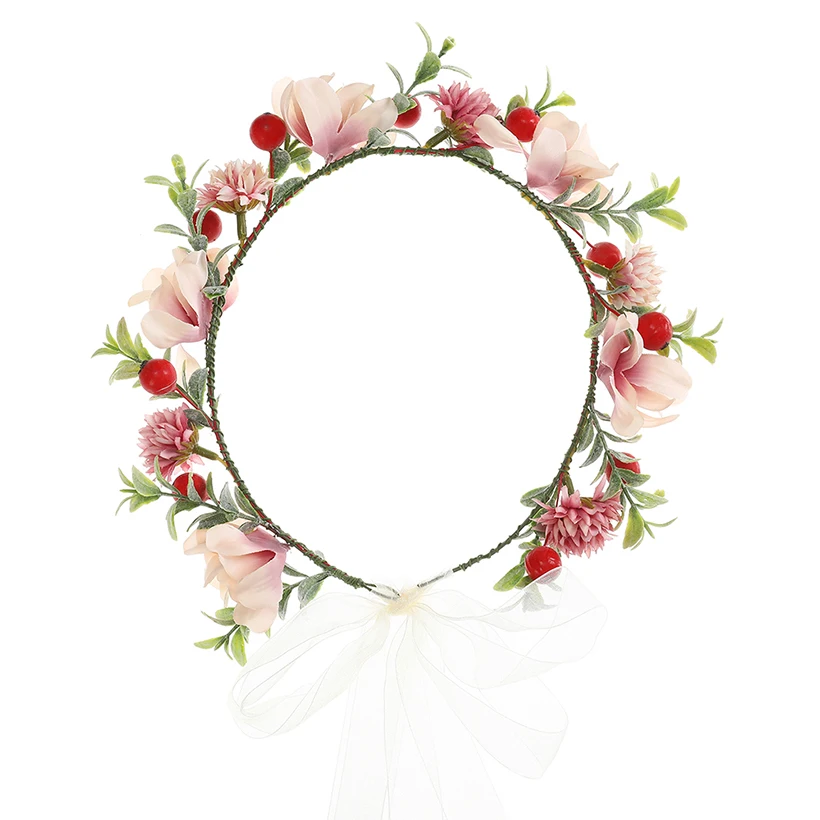 Женский венок для волос LEVAO свадебный невесты королла цветочная корона из ткани в