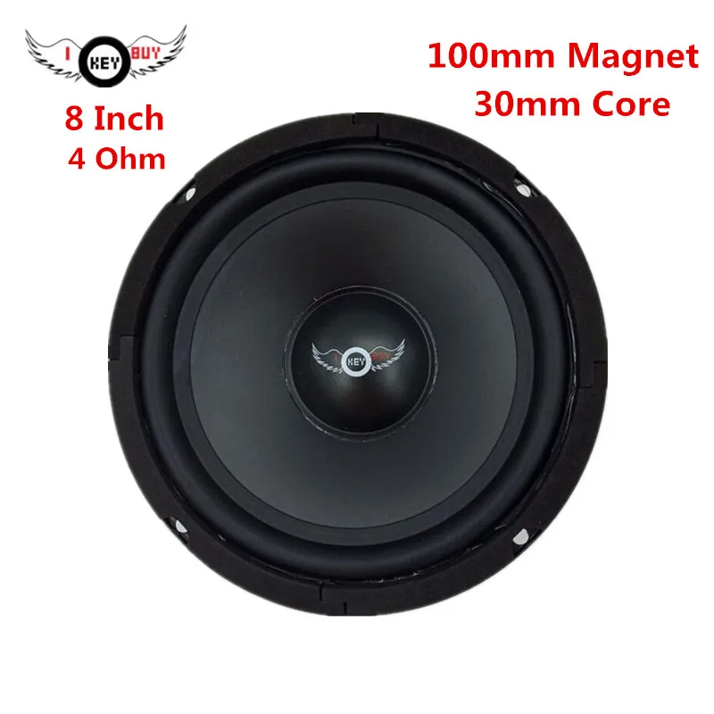 I KEY BUY 8 Inch 100 mm Magnet 400 W High Power Speaker 4 Ohm 30 mm Core HIFI Midrange Audio Louder Car Speakers Woofers
