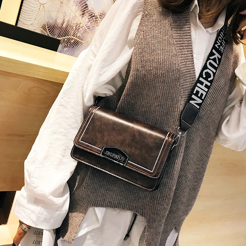 Новинка 2019 Корейская осенне-зимняя женская сумка через плечо сумка-мессенджер |