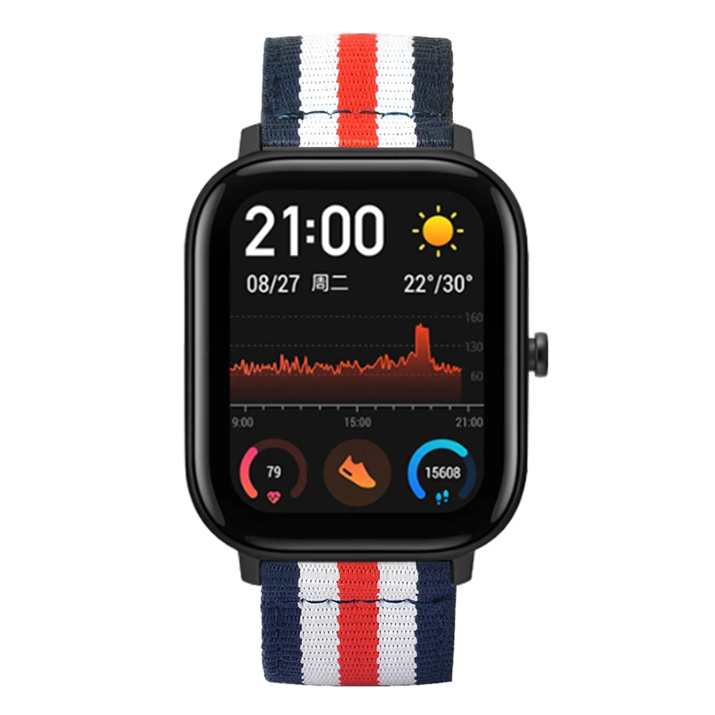 Замена наручные часы Холст ремешок для Huami Amazfit GTS Смарт OUJ99|Смарт-аксессуары| |