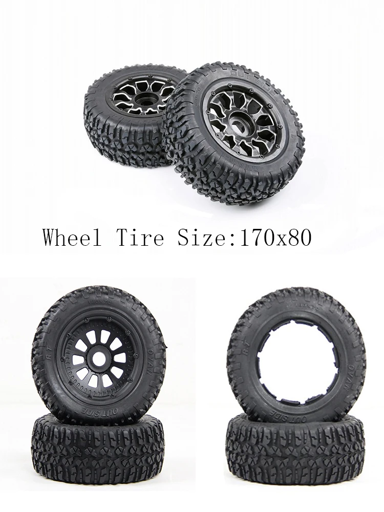 Wasteland Tires with Metal Wheel Hub Assembly Kit for 1/5 Losi 5ive-T Rovan LT King Motor X2 Rc Car Parts | Игрушки и хобби