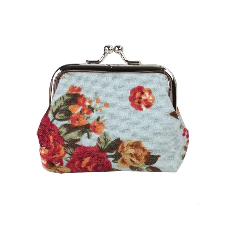 Женский кошелек для мелочи модный с цветочным принтом в стиле ретро винтажный