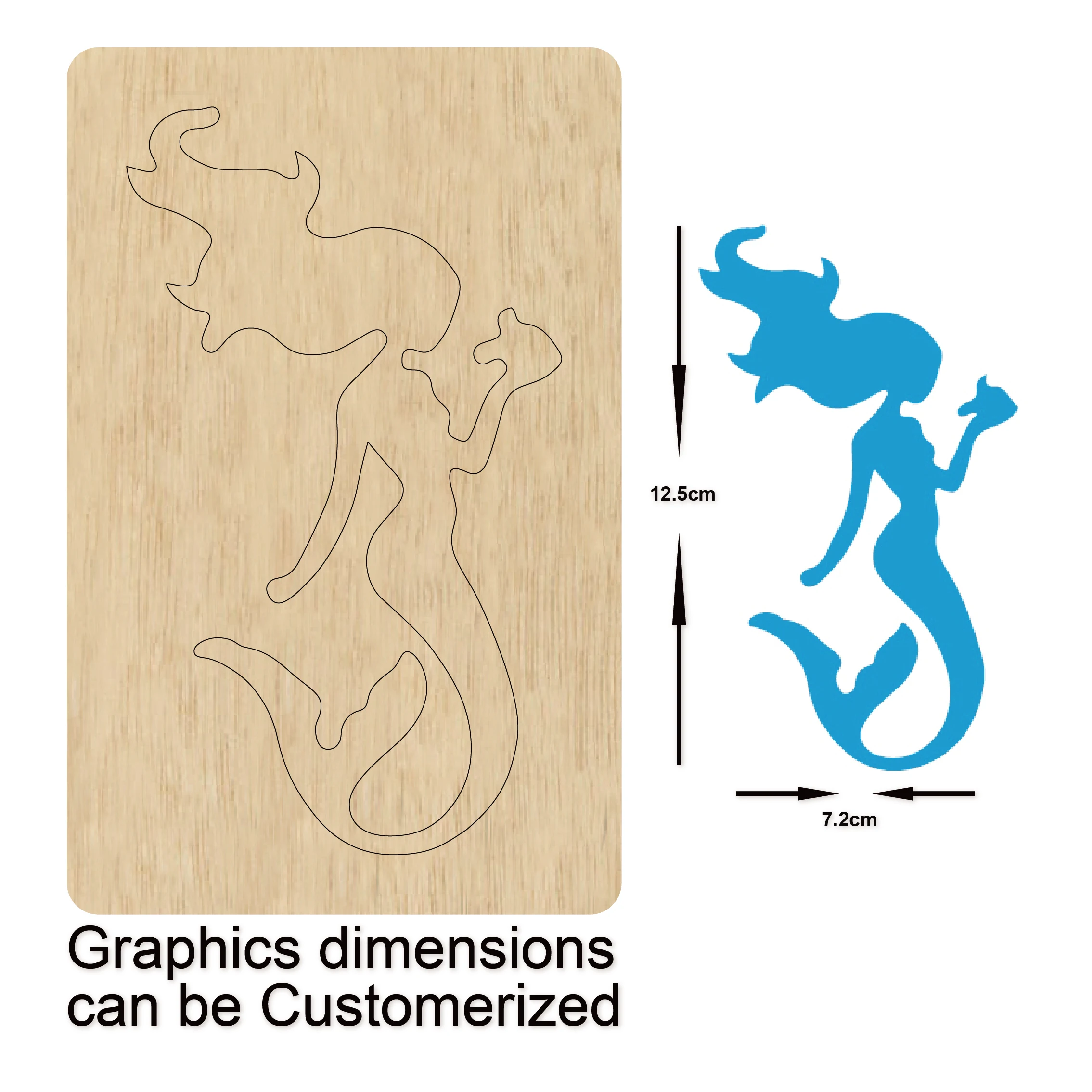 

Высечка «русалка», новые режущие штампы для скрапбукинга