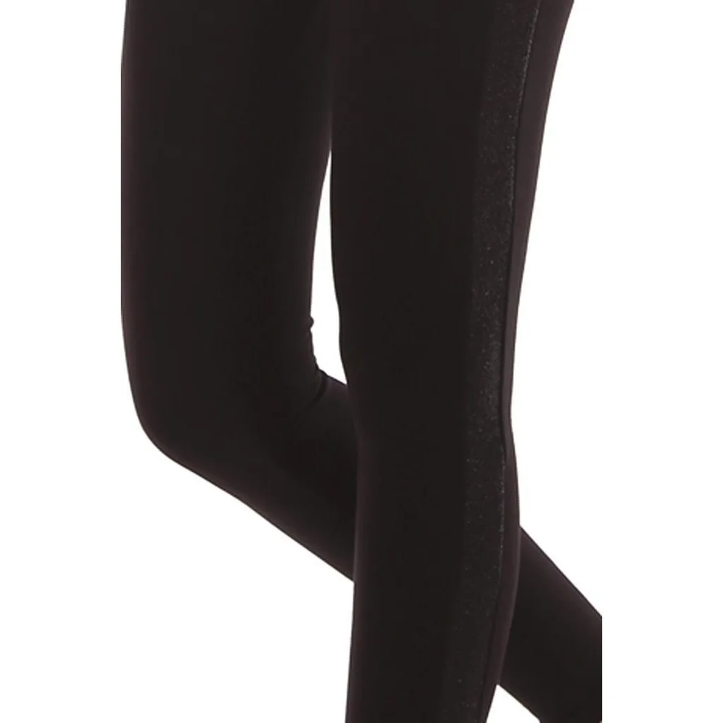 Almila So Bright Black Silvery Seritli Women Leggings 4010S